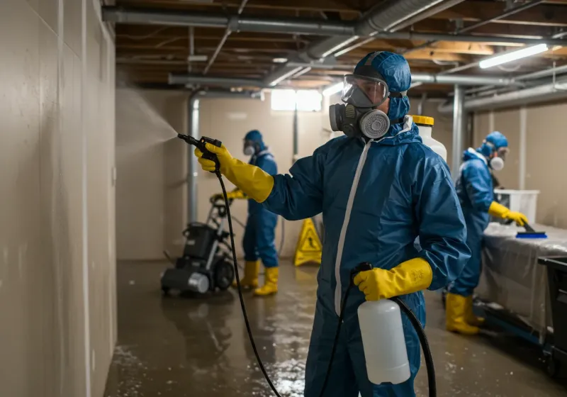 Basement Sanitization and Antimicrobial Treatment process in Pipestone, MN